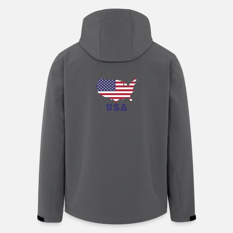 Flaggen-Silhouette USA - Recycelte Männer Softshell-Jacke von Stanley/Stella - Anthrazit