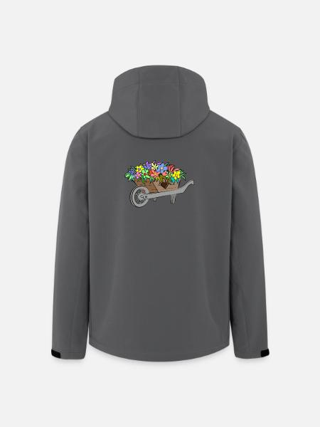 Fleurs Printemps - Veste softshell homme en polyester recyclé Stanley/Stella - charbon