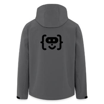 Hacker-Programmierer-Code-Logo - Recycelte Männer Softshell-Jacke von Stanley/Stella - Anthrazit - Hinten - AI Model Male 185 light (185cm)