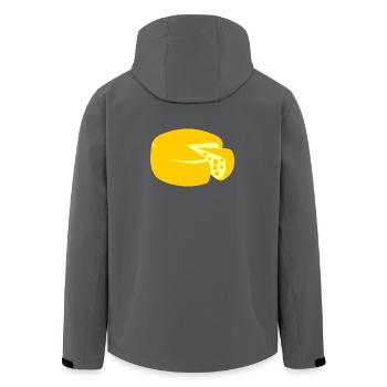 golden yellow cheese - Men’s Recycled Softshell Jacket by Stanley/Stella - anthracite - Back - AI Model Male 185 light (185cm)