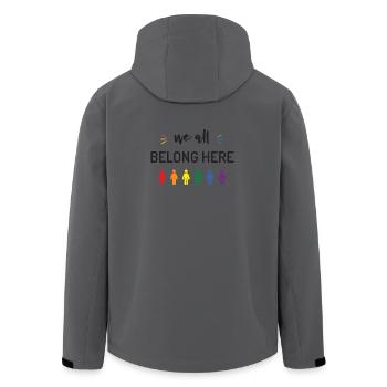 Mois de la fierté - Nous avons tous notre place ici - Veste softshell homme en polyester recyclé Stanley/Stella - charbon - Dos - AI Model Male 185 light (185cm)