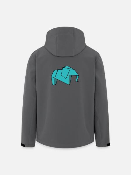 Origami Elephant - Men’s Recycled Softshell Jacket by Stanley/Stella - anthracite