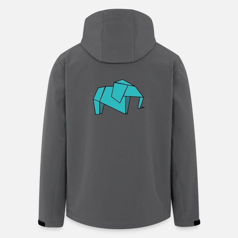 Origami Elephant - Recycelte Männer Softshell-Jacke von Stanley/Stella - Anthrazit