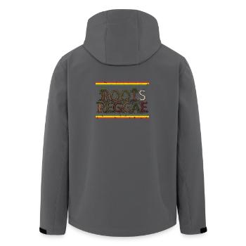Racines Reggae Forest - Veste softshell homme en polyester recyclé Stanley/Stella - charbon - Dos - AI Model Male 185 light (185cm)