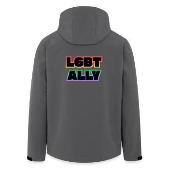 LGBT ALLY - Recycelte Männer Softshell-Jacke von Stanley/Stella - Anthrazit - Hinten - AI Model Male 185 light (185cm)
