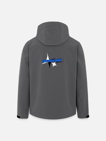 Insouciant Bleu Dynamique - Veste softshell homme en polyester recyclé Stanley/Stella - charbon