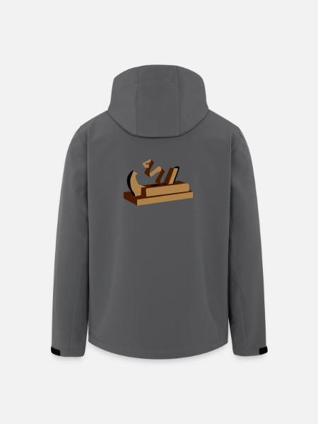 une raboteuse en bois - Veste softshell homme en polyester recyclé Stanley/Stella - charbon