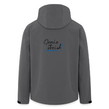 Stroke of genius - strokes of genius - painter (black / blue) - Men’s Recycled Softshell Jacket by Stanley/Stella - anthracite - Back - AI Model Male 185 light (185cm)