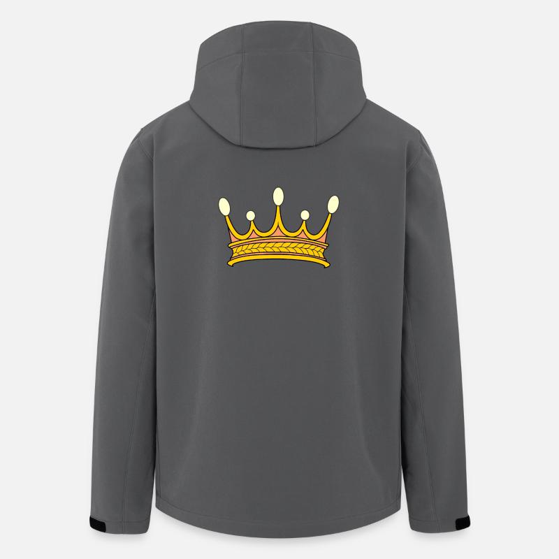 Goldene Krone mit fünf Perlen. - Recycelte Männer Softshell-Jacke von Stanley/Stella - Anthrazit