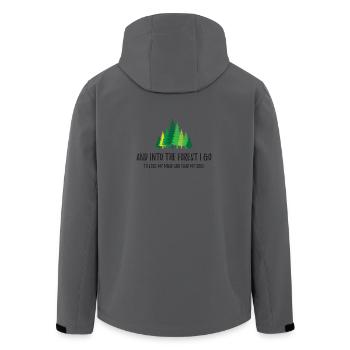 Und in den Wald gehe ich - Recycelte Männer Softshell-Jacke von Stanley/Stella - Anthrazit - Hinten - AI Model Male 185 light (185cm)