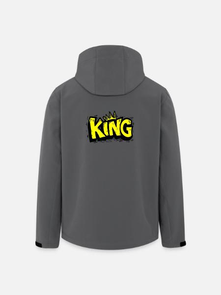 King Graffiti Lettering - Men’s Recycled Softshell Jacket by Stanley/Stella - anthracite