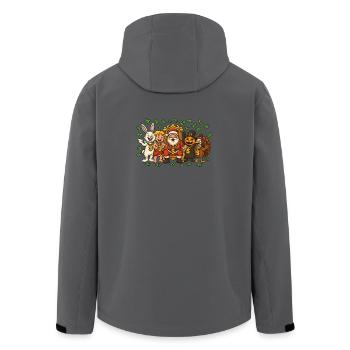 Weihnachtsmann Osterhase Valentinstag Halloween - Recycelte Männer Softshell-Jacke von Stanley/Stella - Anthrazit - Hinten - AI Model Male 185 light (185cm)