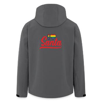 I Love Santa Herz Weihnachten XMAS Advent Winter - Recycelte Männer Softshell-Jacke von Stanley/Stella - Anthrazit - Hinten - AI Model Male 185 light (185cm)