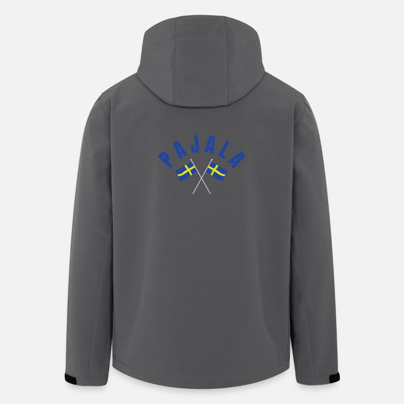 Pajala Schwedische Flaggen - Recycelte Männer Softshell-Jacke von Stanley/Stella - Anthrazit