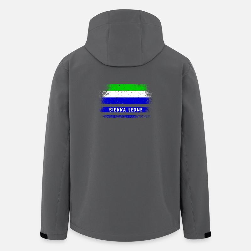 Sierra Leone Flaggen Design - Recycelte Männer Softshell-Jacke von Stanley/Stella - Anthrazit
