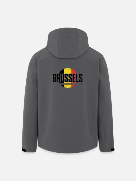 Geometrisches Sonnenuntergangs-Emblem - Recycelte Männer Softshell-Jacke von Stanley/Stella - Anthrazit