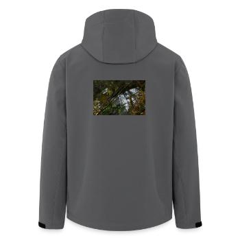 Fluss in uralter Schlucht - Recycelte Männer Softshell-Jacke von Stanley/Stella - Anthrazit - Hinten - AI Model Male 185 light (185cm)