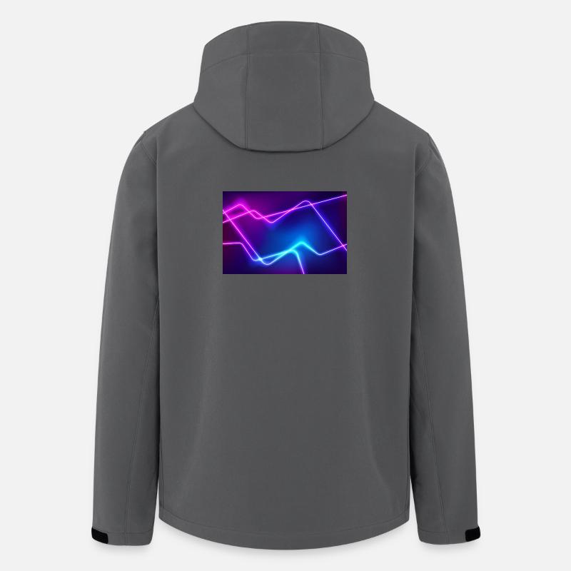 Neon Linienfluss - Recycelte Männer Softshell-Jacke von Stanley/Stella - Anthrazit