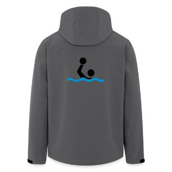 Wasserball - Recycelte Männer Softshell-Jacke von Stanley/Stella - Anthrazit - Hinten - AI Model Male 185 light (185cm)