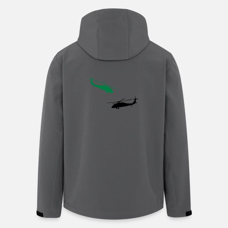 hubschrauber helikopter militär - Recycelte Männer Softshell-Jacke von Stanley/Stella - Anthrazit