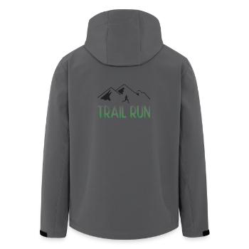 Trailrun - Recycelte Männer Softshell-Jacke von Stanley/Stella - Anthrazit - Hinten - AI Model Male 185 light (185cm)