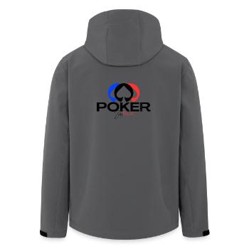 POKER Elegance "Zero bluff Poker outfit"  - Veste softshell homme en polyester recyclé Stanley/Stella - charbon - Dos - AI Model Male 185 light (185cm)