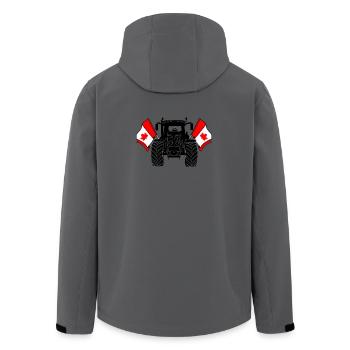 Tractor Two Flags Canada - Men’s Recycled Softshell Jacket by Stanley/Stella - anthracite - Back - AI Model Male 185 light (185cm)