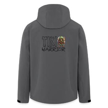 Tiki Krieger Motiv - Recycelte Männer Softshell-Jacke von Stanley/Stella - Anthrazit - Hinten - AI Model Male 185 light (185cm)