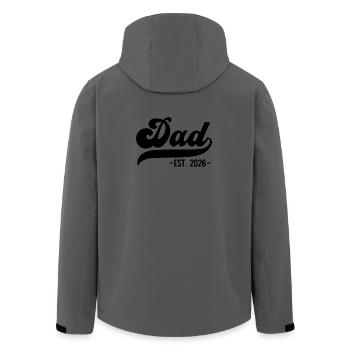 For Proud Dads – Dad EST. 2026 - Men’s Recycled Softshell Jacket by Stanley/Stella - anthracite - Back - AI Model Male 185 light (185cm)