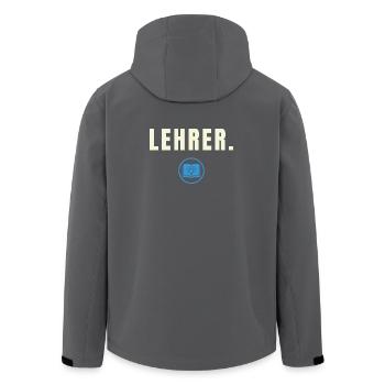 LEHRER. Minimalist Job Success Edition - Recycelte Männer Softshell-Jacke von Stanley/Stella - Anthrazit - Hinten - AI Model Male 185 light (185cm)