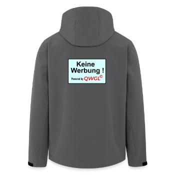 Keine Werbung powered by - Recycelte Männer Softshell-Jacke von Stanley/Stella - Anthrazit - Hinten - AI Model Male 185 light (185cm)