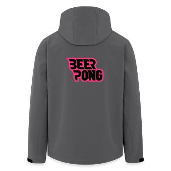 Beer Pong 90s Style - Men’s Recycled Softshell Jacket by Stanley/Stella - anthracite - Back - AI Model Male 185 light (185cm)