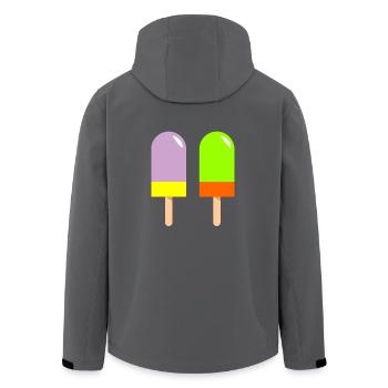 eis eiscreme restaurant ice cream sundae134 - Recycelte Männer Softshell-Jacke von Stanley/Stella - Anthrazit - Hinten - AI Model Male 185 light (185cm)