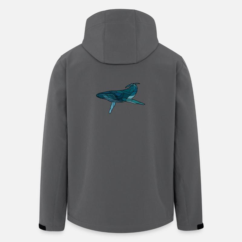 Buckelwal blanko - Recycelte Männer Softshell-Jacke von Stanley/Stella - Anthrazit