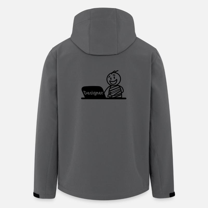 Laptop-Designer arbeiten - Recycelte Männer Softshell-Jacke von Stanley/Stella - Anthrazit