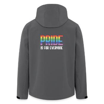 LGBT Pride Month - Pride is for everyone - Men’s Recycled Softshell Jacket by Stanley/Stella - anthracite - Back - AI Model Male 185 light (185cm)