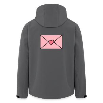 Liebesbrief mit Herz - Recycelte Männer Softshell-Jacke von Stanley/Stella - Anthrazit - Hinten - AI Model Male 185 light (185cm)