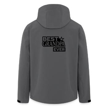 Best Grandpa Ever mit Stern - Bester Opa  - Recycelte Männer Softshell-Jacke von Stanley/Stella - Anthrazit - Hinten - AI Model Male 185 light (185cm)