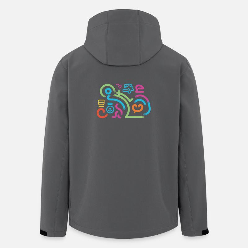 Lebendiger abstrakter Farbstrudel - Recycelte Männer Softshell-Jacke von Stanley/Stella - Anthrazit