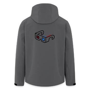 Vision Différente Abstract Logo Lunette 3D - Veste softshell homme en polyester recyclé Stanley/Stella - charbon - Dos - AI Model Male 185 light (185cm)
