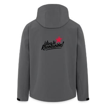 viva la revolucion - revolution! - Recycelte Männer Softshell-Jacke von Stanley/Stella - Anthrazit - Hinten - AI Model Male 185 light (185cm)