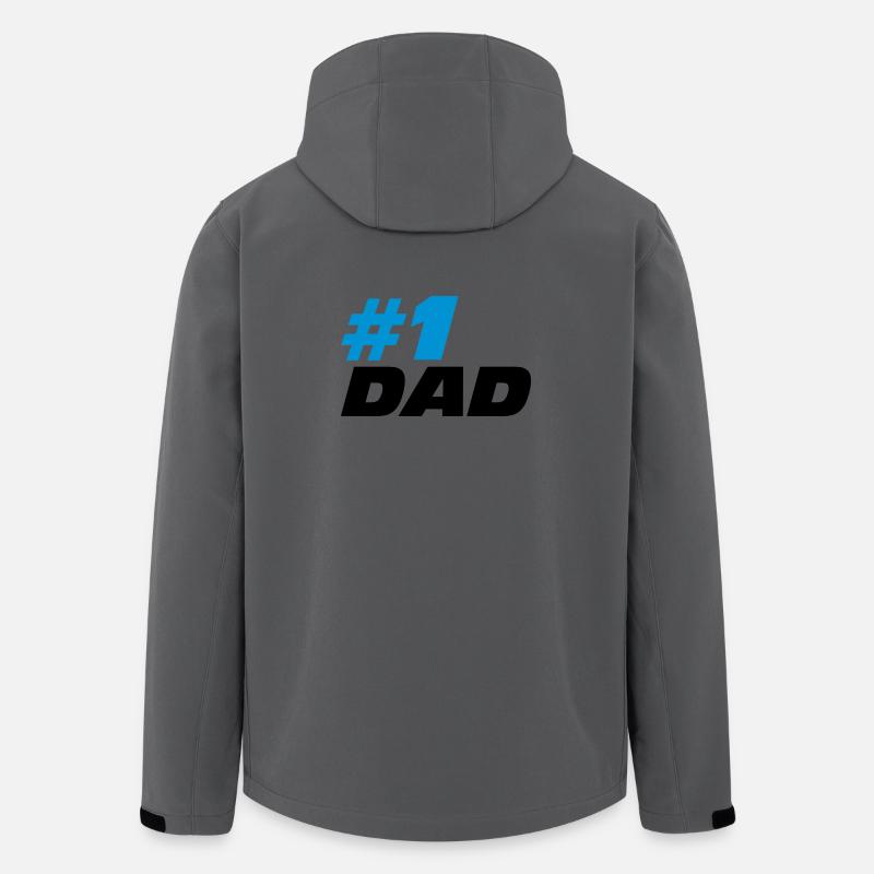 #1 Dad - Recycelte Männer Softshell-Jacke von Stanley/Stella - Anthrazit