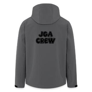 JGA Junggesellenabschied JGA Crew Party Bestseller - Recycelte Männer Softshell-Jacke von Stanley/Stella - Anthrazit - Hinten - AI Model Male 185 light (185cm)
