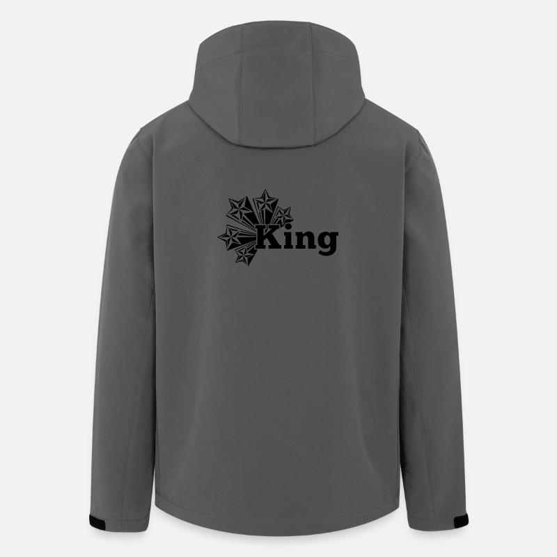 Roi transparent avec des étoiles - Veste softshell homme en polyester recyclé Stanley/Stella - charbon