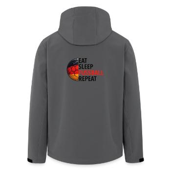 German football - Men’s Recycled Softshell Jacket by Stanley/Stella - anthracite - Back - AI Model Male 185 light (185cm)