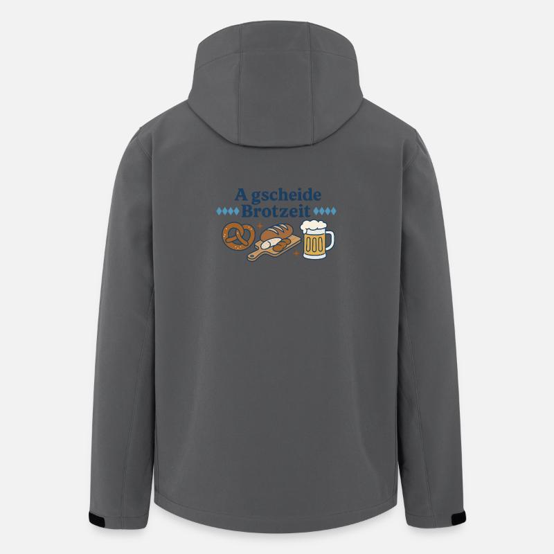 a gscheide brotzeit / Bayern Spruch - Recycelte Männer Softshell-Jacke von Stanley/Stella - Anthrazit