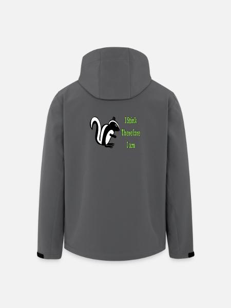 Humorous Skunk Philosophy Quote Design - Men’s Recycled Softshell Jacket by Stanley/Stella - anthracite