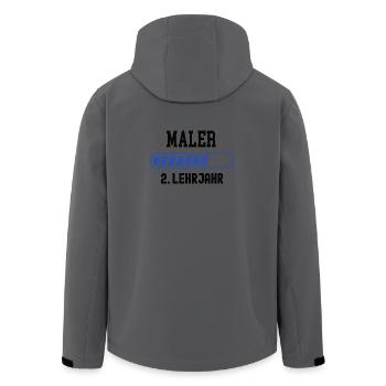 Training Painter 2nd year Painting Apprenticeship - Men’s Recycled Softshell Jacket by Stanley/Stella - anthracite - Back - AI Model Male 185 light (185cm)