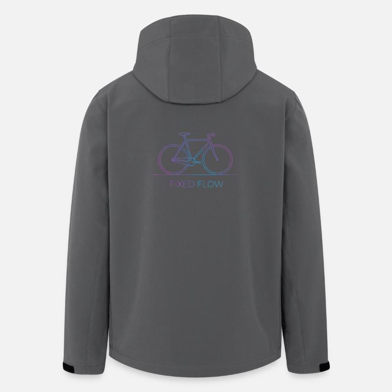 Fahrrad mit fester Strömung - Recycelte Männer Softshell-Jacke von Stanley/Stella - Anthrazit