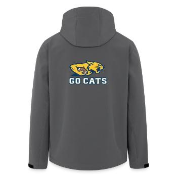 Go Cats Football Wildcat Side Mascot - Men’s Recycled Softshell Jacket by Stanley/Stella - anthracite - Back - AI Model Male 185 light (185cm)